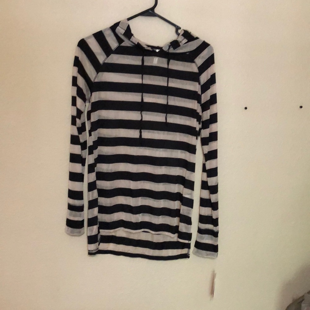Black and Tan striped long sleeve shirt